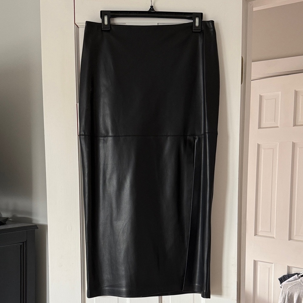 Z Supply Black Faux Leather Pencil Skirt, new with tags